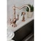Kingston Brass KS177ALBSAC Heritage 2-Handle Kitchen Faucet W/ Brass Sprayer, Copper KS177ALBSAC - alternate 3